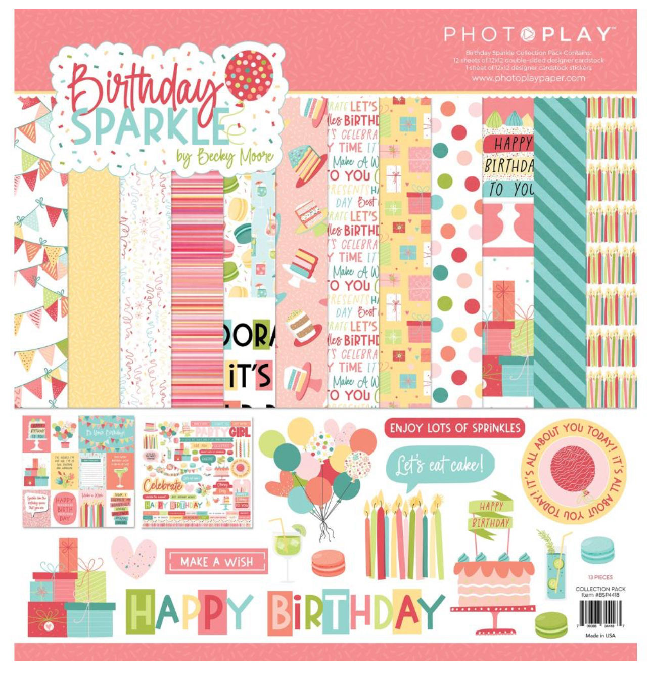 Photoplay Birthday Sparkle 12 x 12 Collection Kit