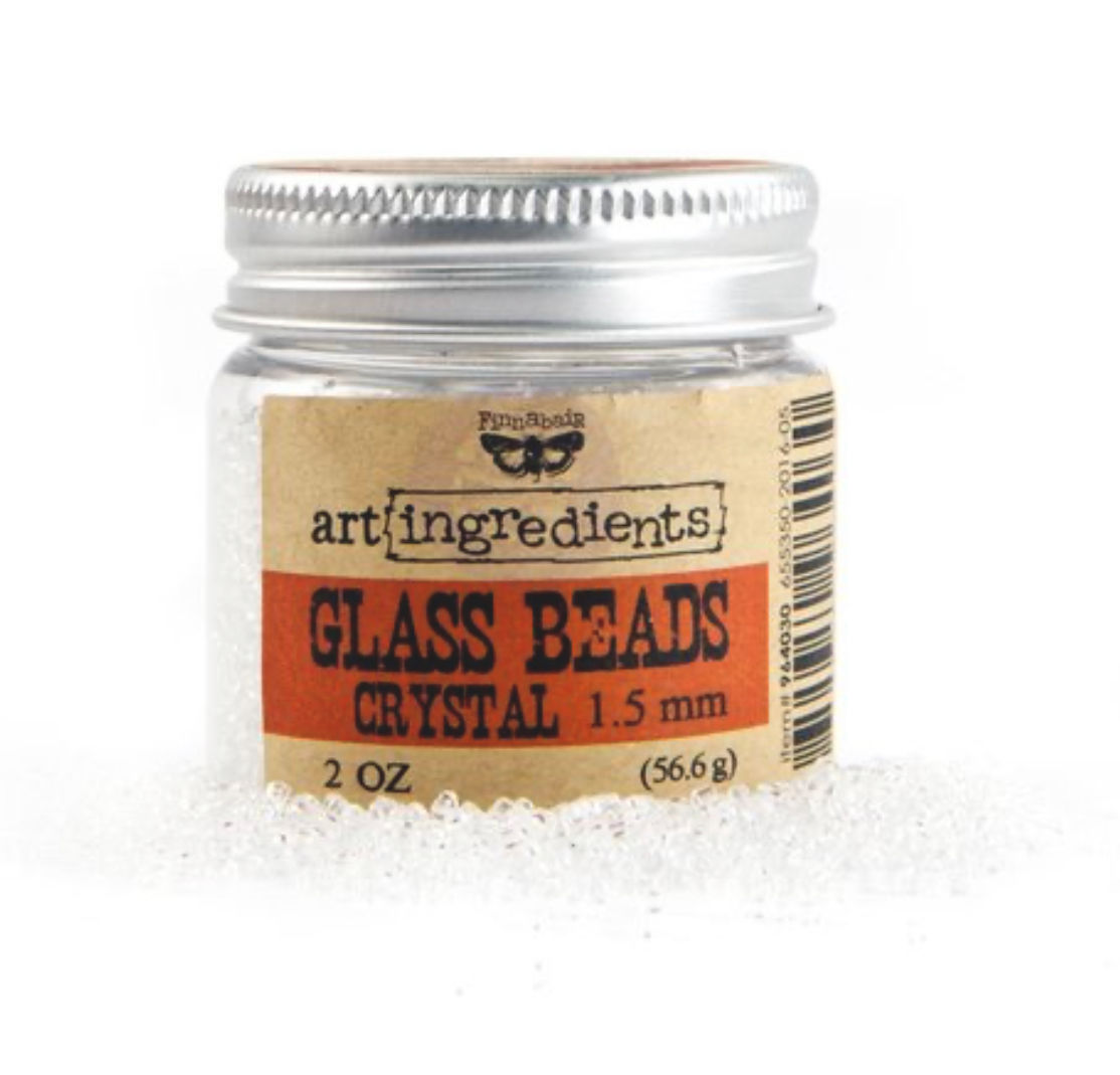 Prima Finnabair Glass Beads Crystal 1.5mm 2oz