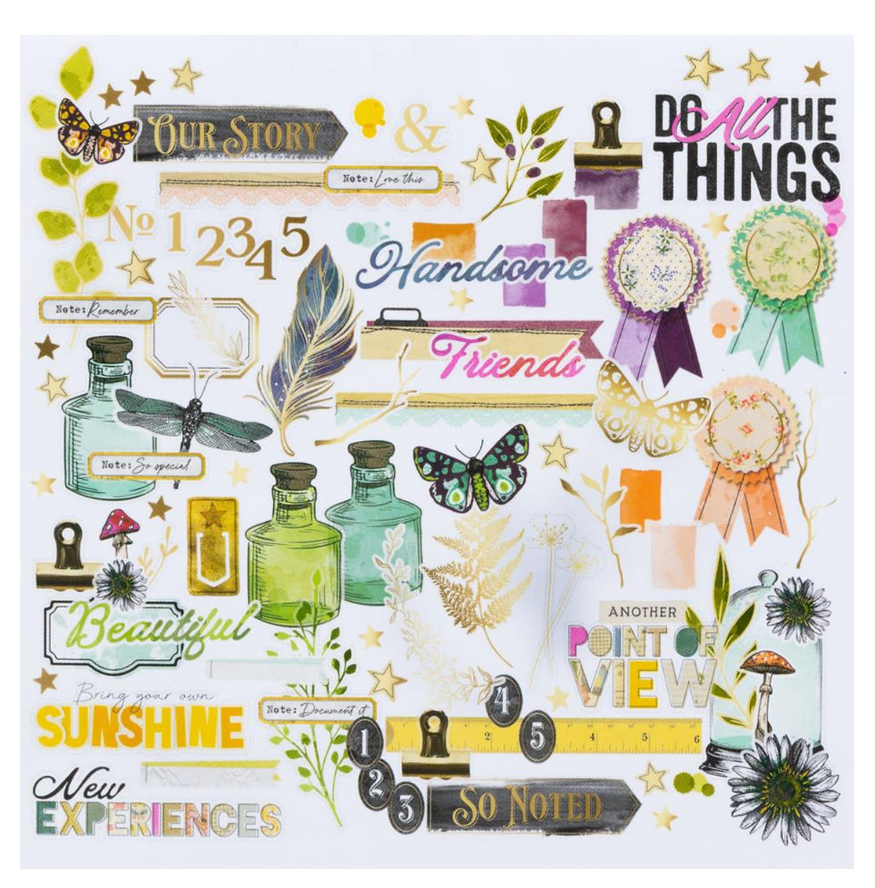 Thumbnail: 49 and Market Vicki Boutin Foiled Die Cut Assortment Curiosities in Willow Grove
