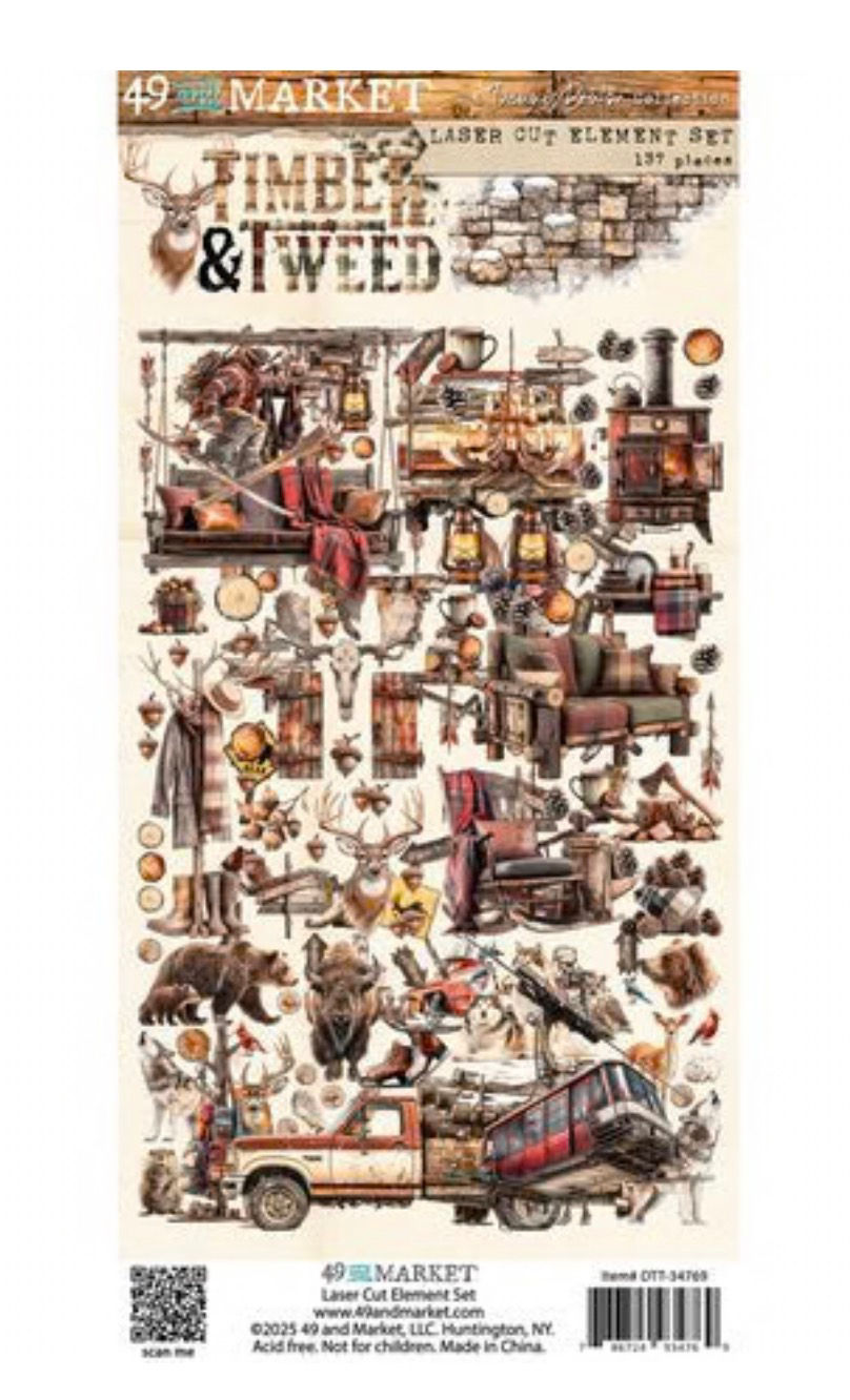 49 and Market Timber and Tweed Laser Cut Element Set