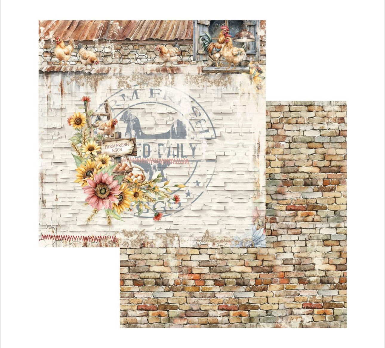 49 and Market Whispering Way Farm Fresh 12x12 Paper