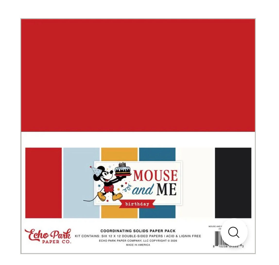 Echo Park Mouse and Me Birthday Solids Kit