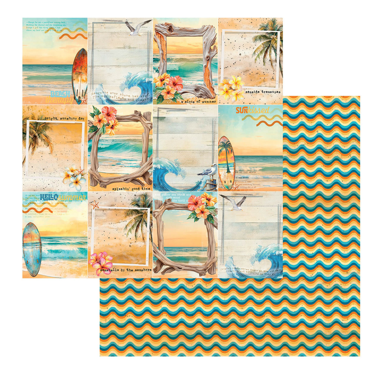 49 and Market Beach Vibes Driftwood 12x12 Cardstock 