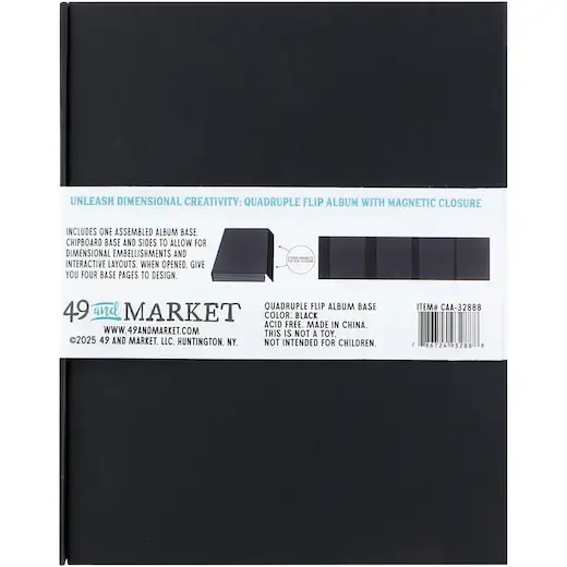 Thumbnail: 49 and Market Create-an-Album Quadruple Flip Album Base Black