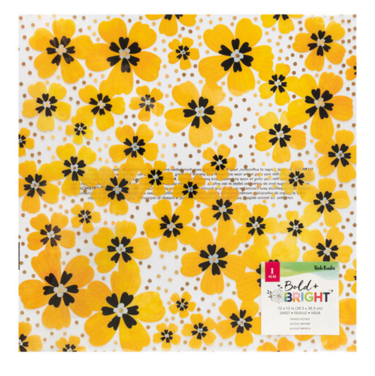 Vicki Boutin Bold + Bright Printed Acetate 12 x 12 holographic foil 