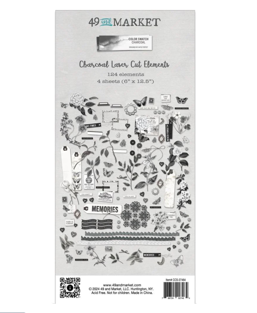 49 and Market Charcoal Laser Cut Elements