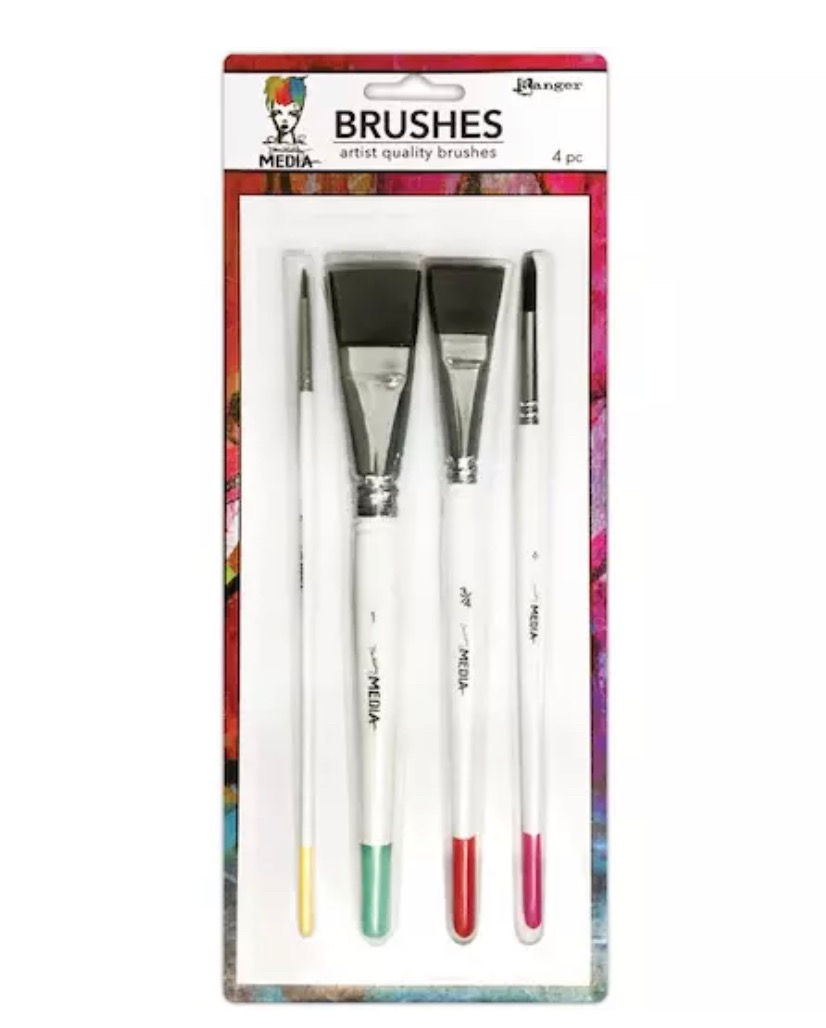 Dina Wakley Media Brushes 4 Pack