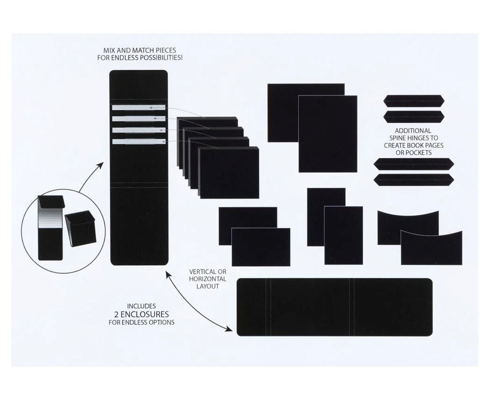 Thumbnail: 49 and Market Create-an-Album Inserts Black 6x8 Assortment  1
