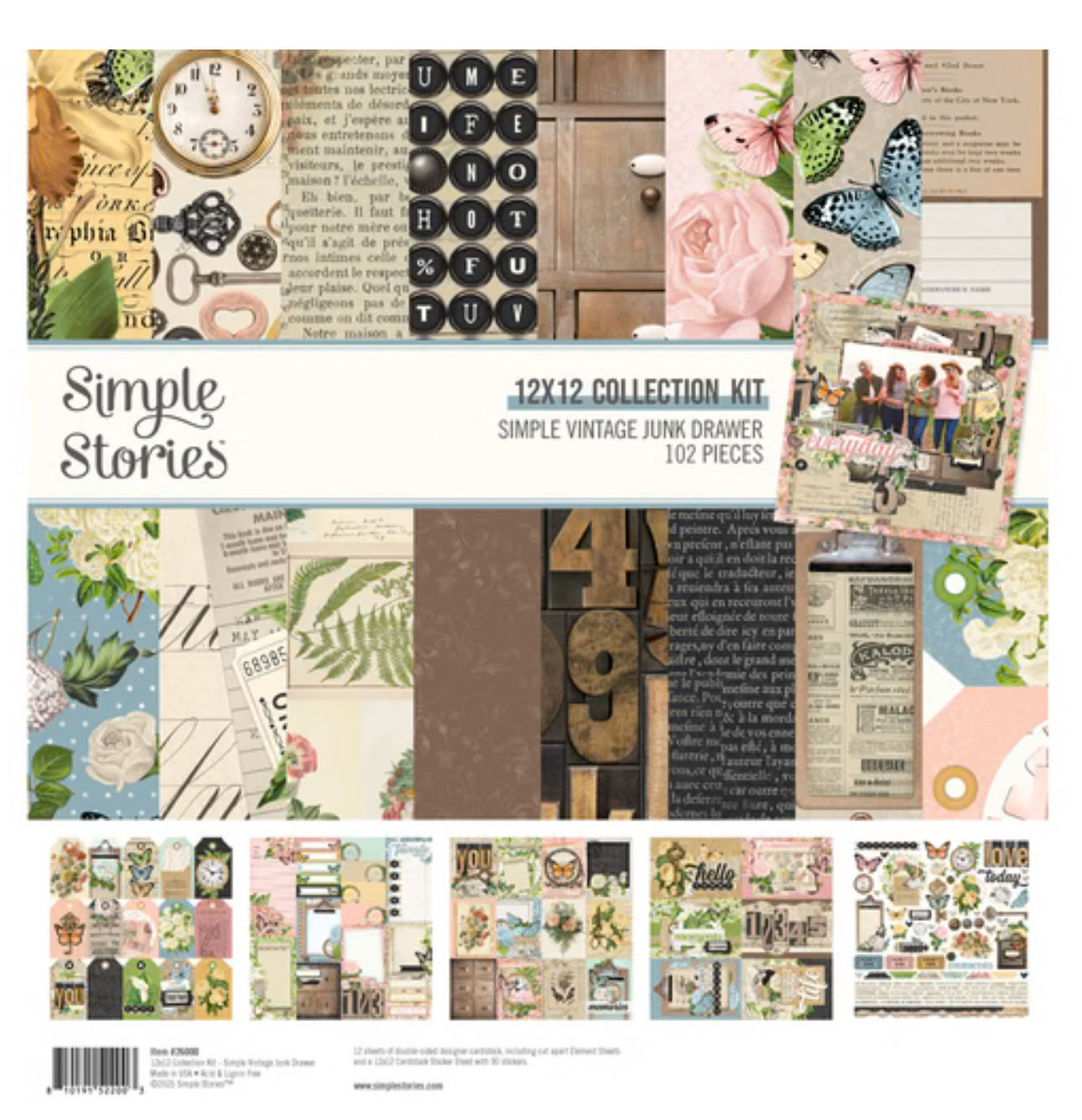 Simple Stories Junk Drawer 12 x 12 Collection Kit