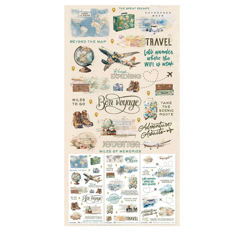 Thumbnail:  49 and Market Travel Diaries 6x12 Blendable Rub-on Transfer set