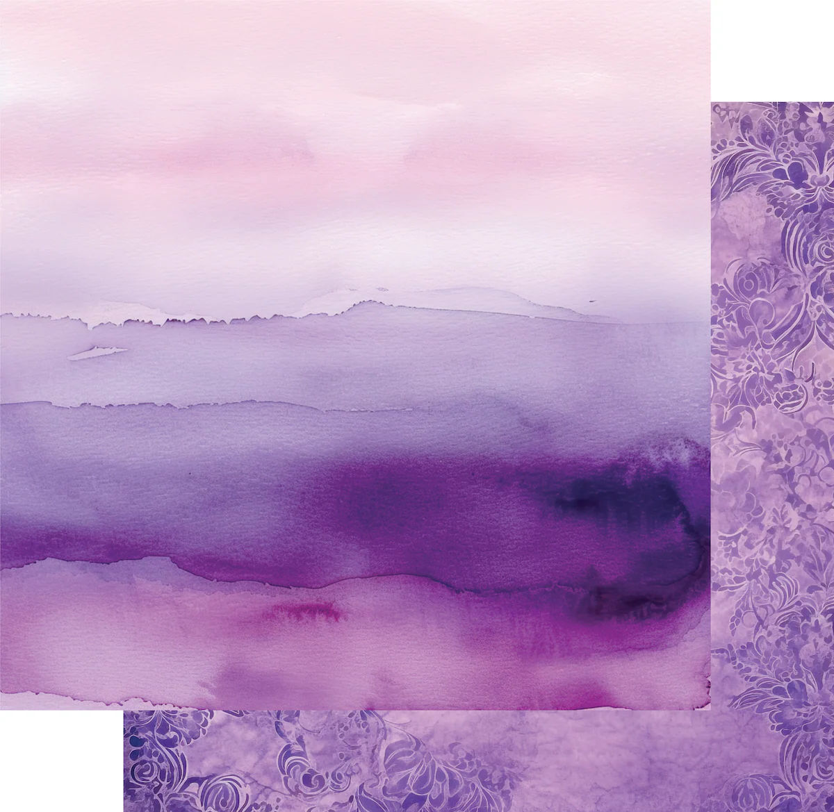 Uniquely Creative Ultraviolet Delight Layers of Lilac  12x12 Paper