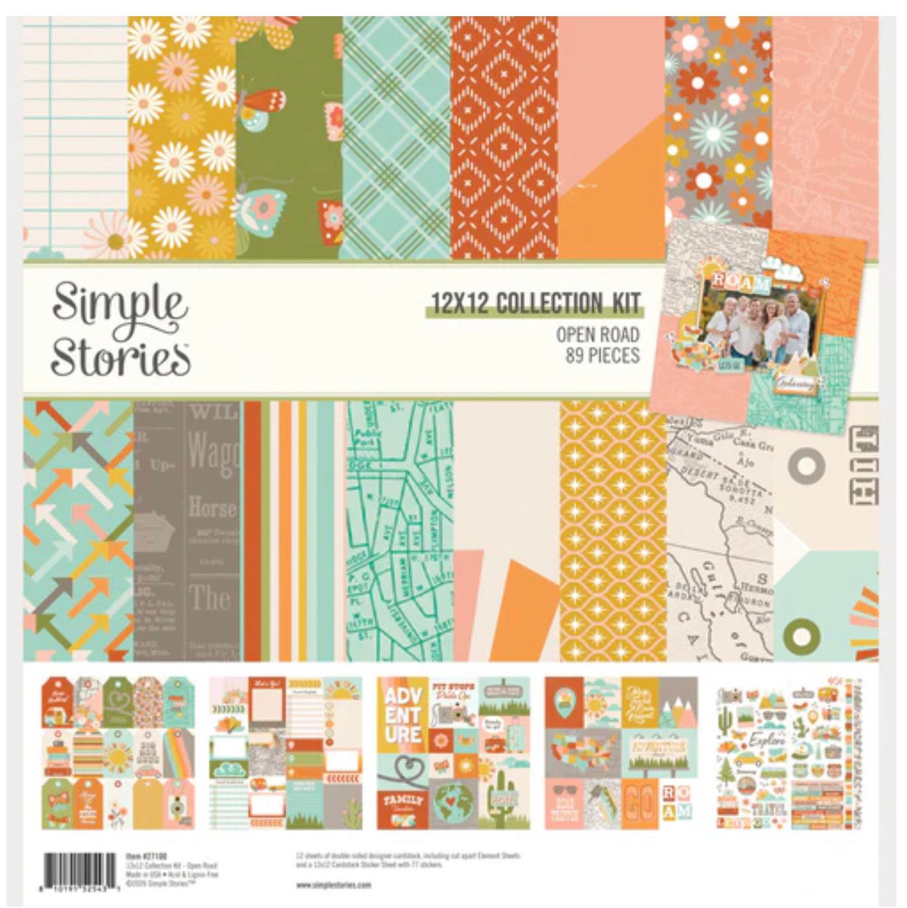 Simple Stories Open Road 12 x 12 Collection Kit