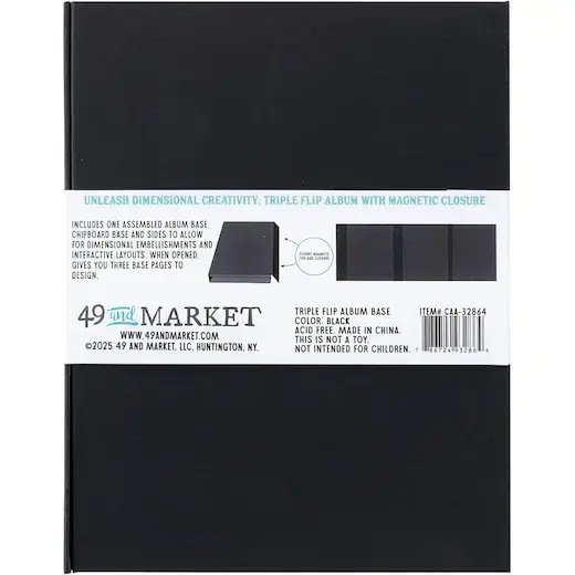 Thumbnail: 49 and Market Create-an-Album Triple Flip Album Base Black
