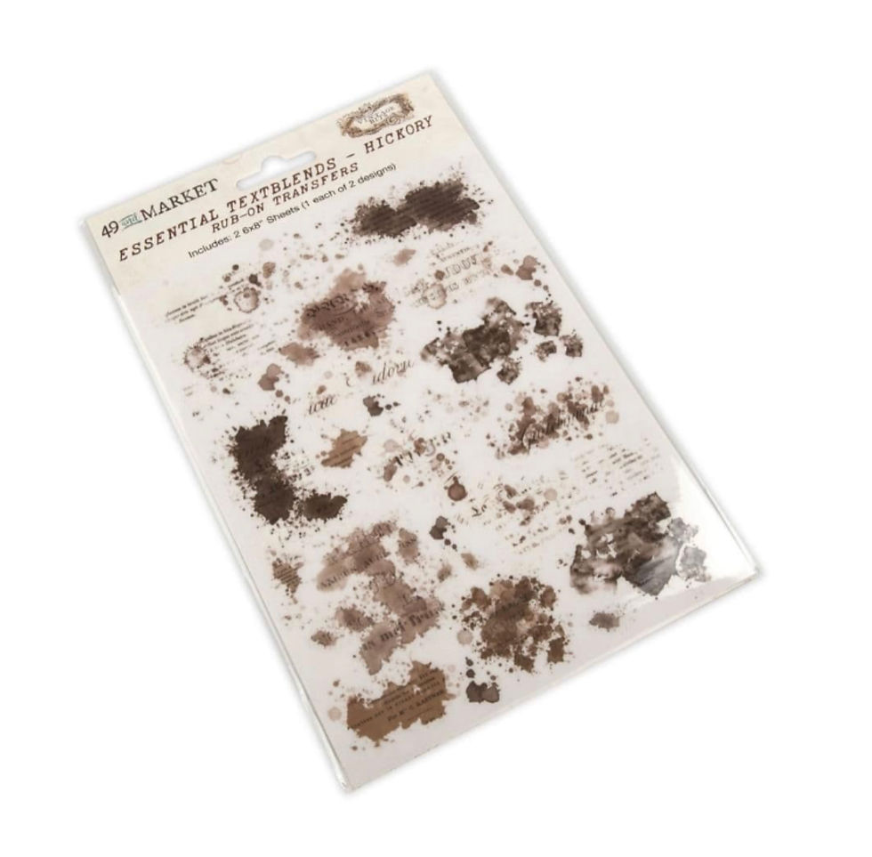 49 and Market Hickory Essential TextBlends Rub On Transfers