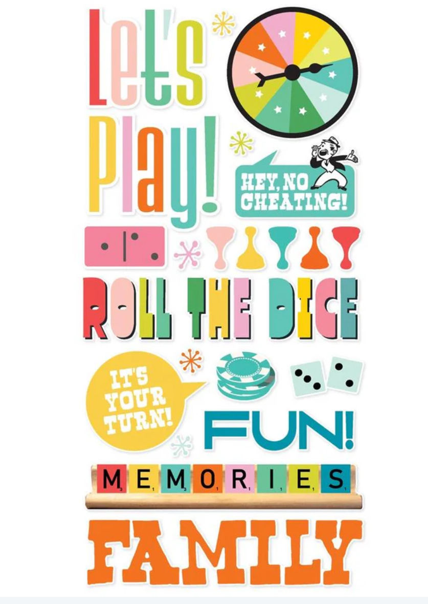 Thumbnail: Simple Stories Game Night Foam Stickers