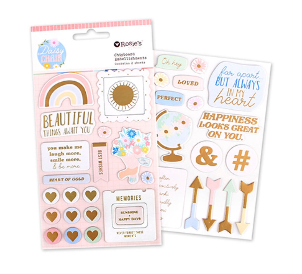 Rosie’s Studio Daisy Chain Chipboard Embellishments