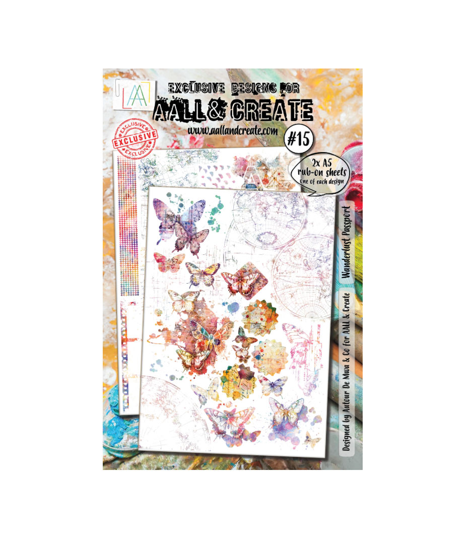 Aall and Create #15 - A5 Rub-Ons - Wanderlust Passport