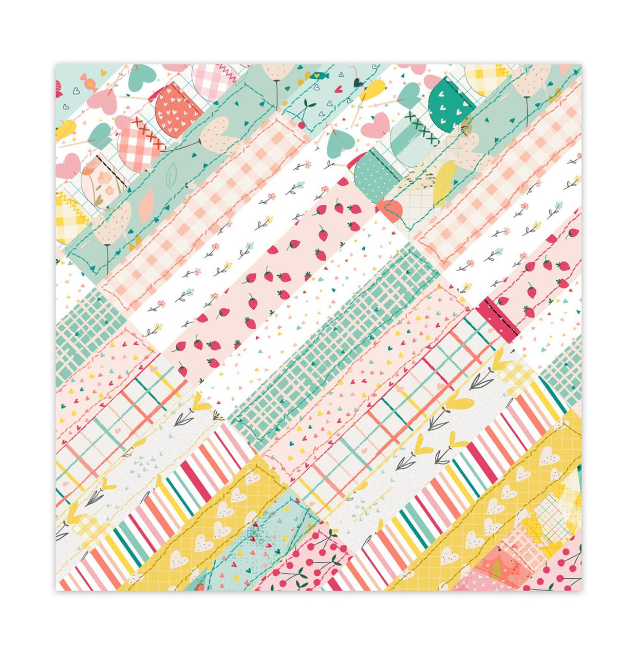 Pretty Little Studio Love is Kind Happiness Single sided 12 x 12 