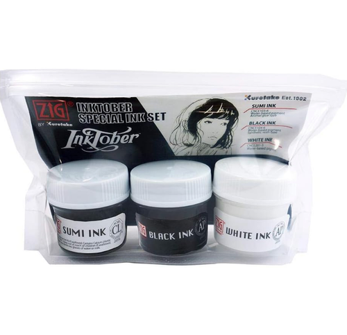 Set Speciale Kuretake ZIG Inktober - 5 Penne Per Disegno E Illustrazione - Foto 6