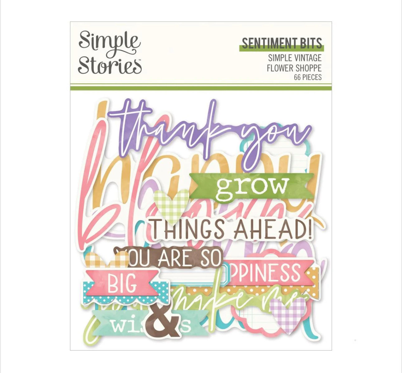 Simple Stories Simple Simple Vintage Flower Shoppe Sentiment Bits 