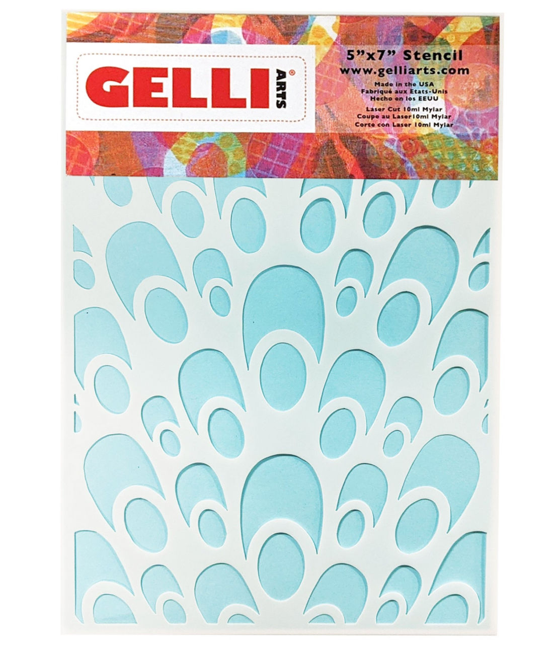 Gelli Plate 5x7 inch stencil Peacock