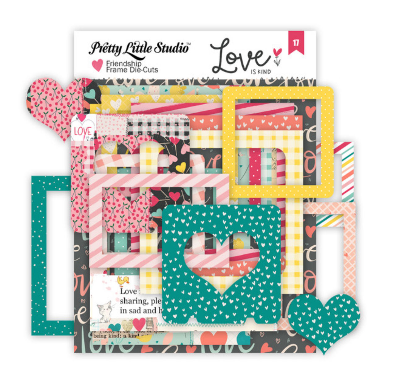 Pretty Little Studio Love is Kind  Friendship Frame Die Cuts