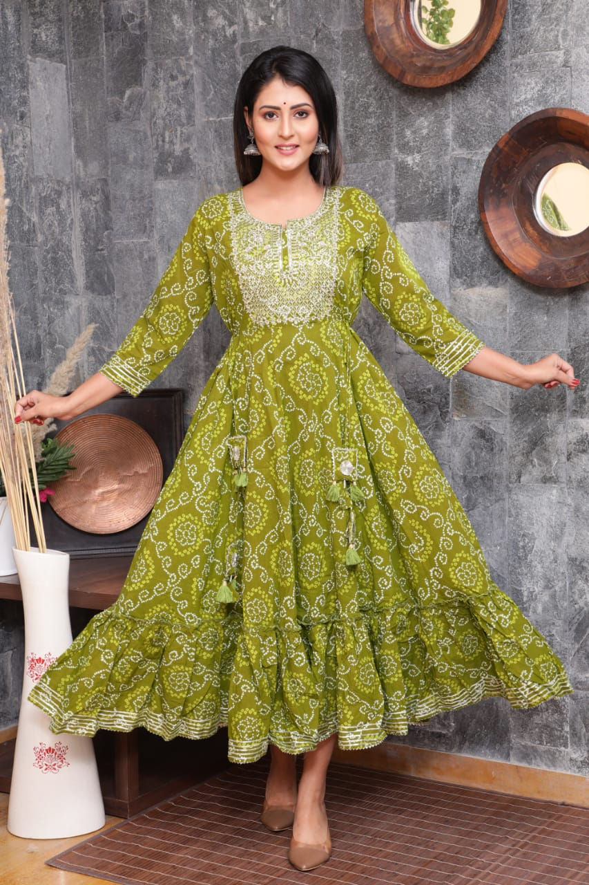 Green Anarkali