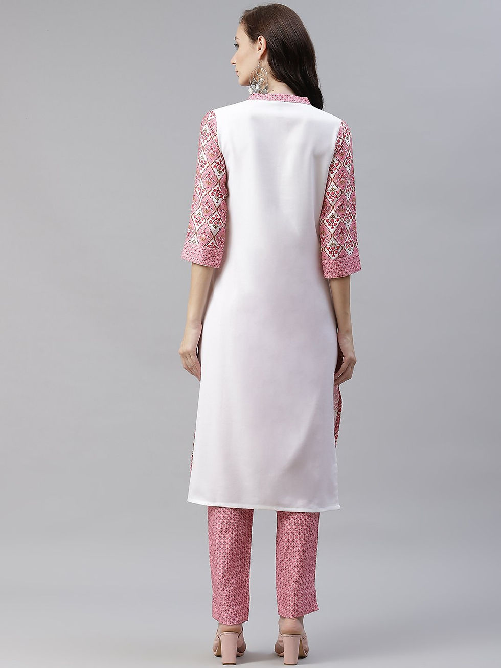 Thumbnail: Pink Color Digital Printed Straight Kurta And Pant Set
