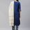 Thumbnail: Ziyaa Women's Blue Color Dyed Straight Kurta,Pant And Dupatta Set
