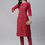 Thumbnail: Dark Pink Color Foil Printed Straight Kurta And Pant Set