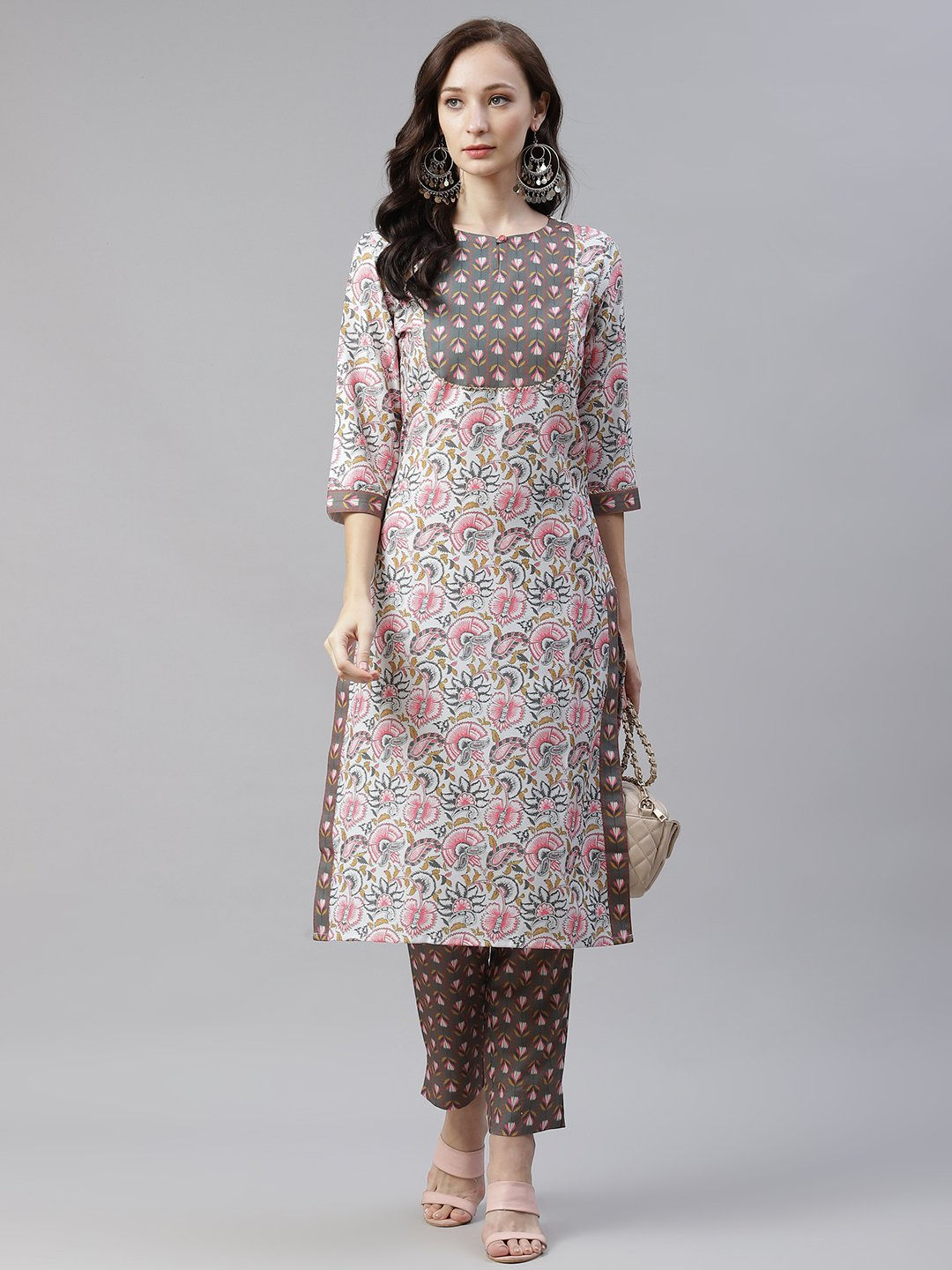 Ziyaa Women's Multi Color Digital Printed Straight Kurta And Pant Set