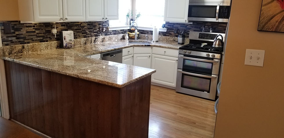 Custom Built Island Before Counter top installation