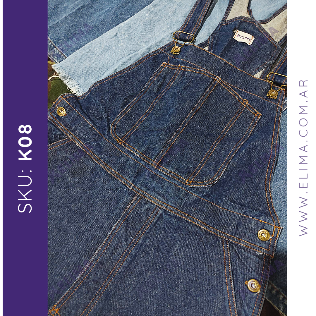 Jardinero de jean clasico vintage K08 ELIMA