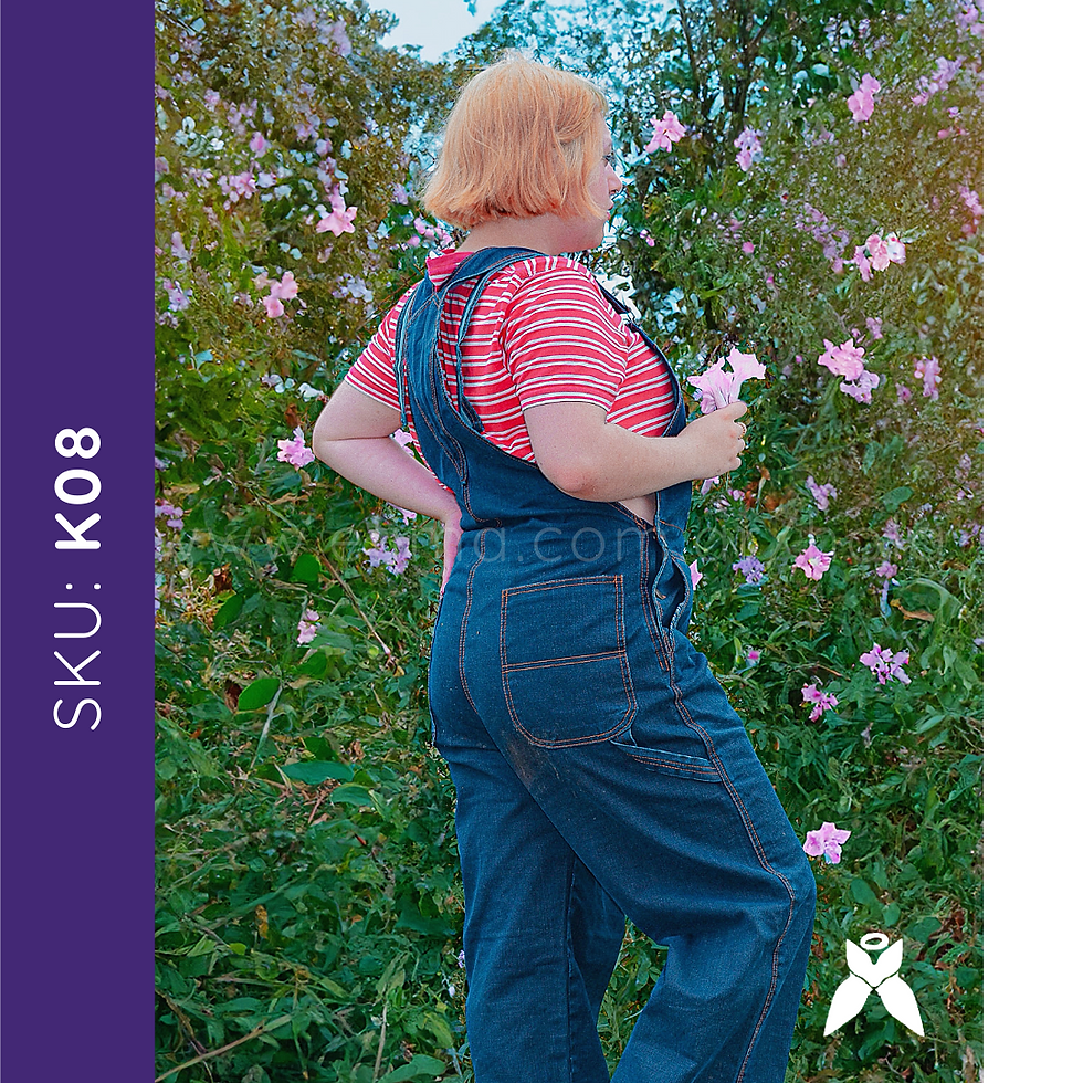 Miniatura: Jardinero de jean clasico vintage K08 ELIMA