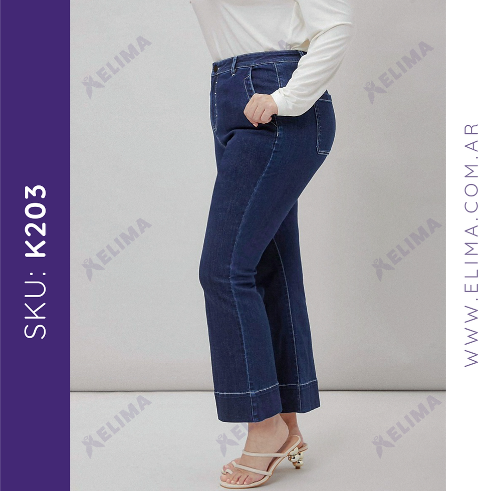 Miniatura: Pantalon de jean elastizado semi oxford pescador K203 ELIMA