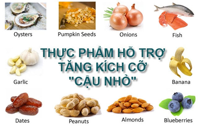 thực phẩm giúp tăng kích thước dương vật