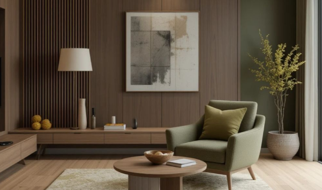 Dabiskie toņi un dziļi akcenti - interjera krāsu izvēle 2026. gadā