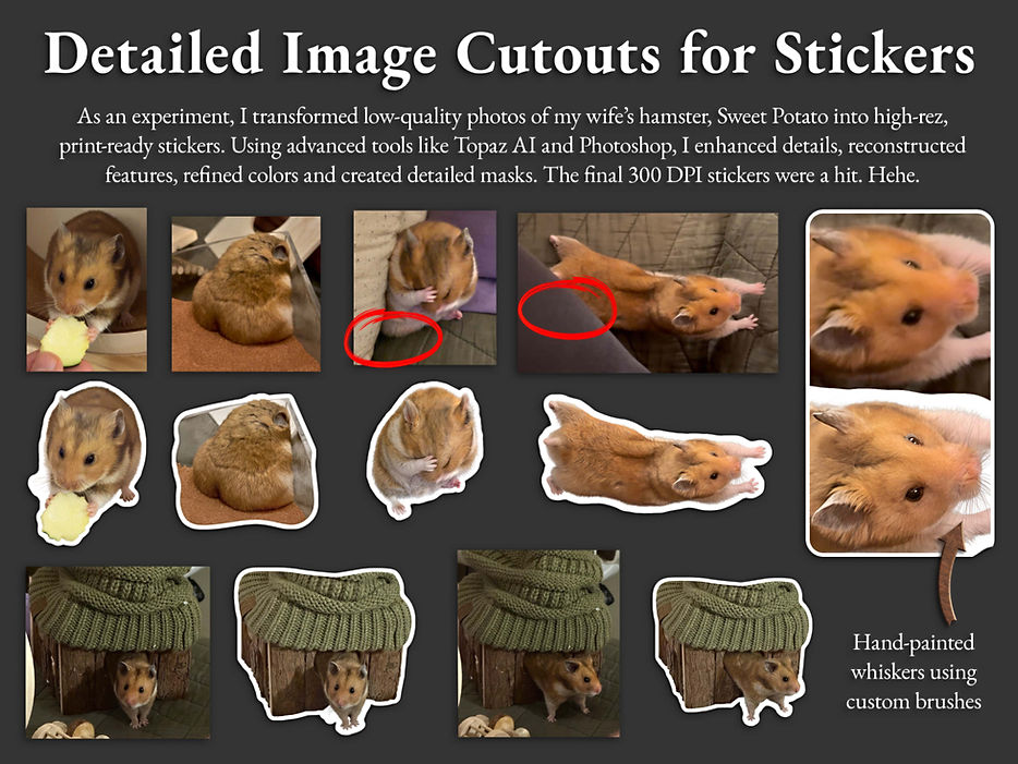 Detailed Image Cutouts for Stickers