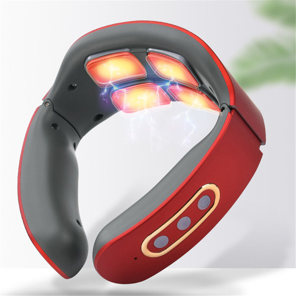 Massageador Elétrico de Pulso para Pescoço e Ombro 6 Modos 9 Níveis de Calor