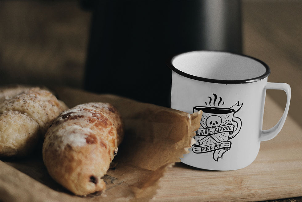 Thumbnail: Death before Decaf Ceramic Mug
