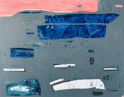 Sea Wall Series #3 
White Seawall, Grayscape and a Pink Dawn