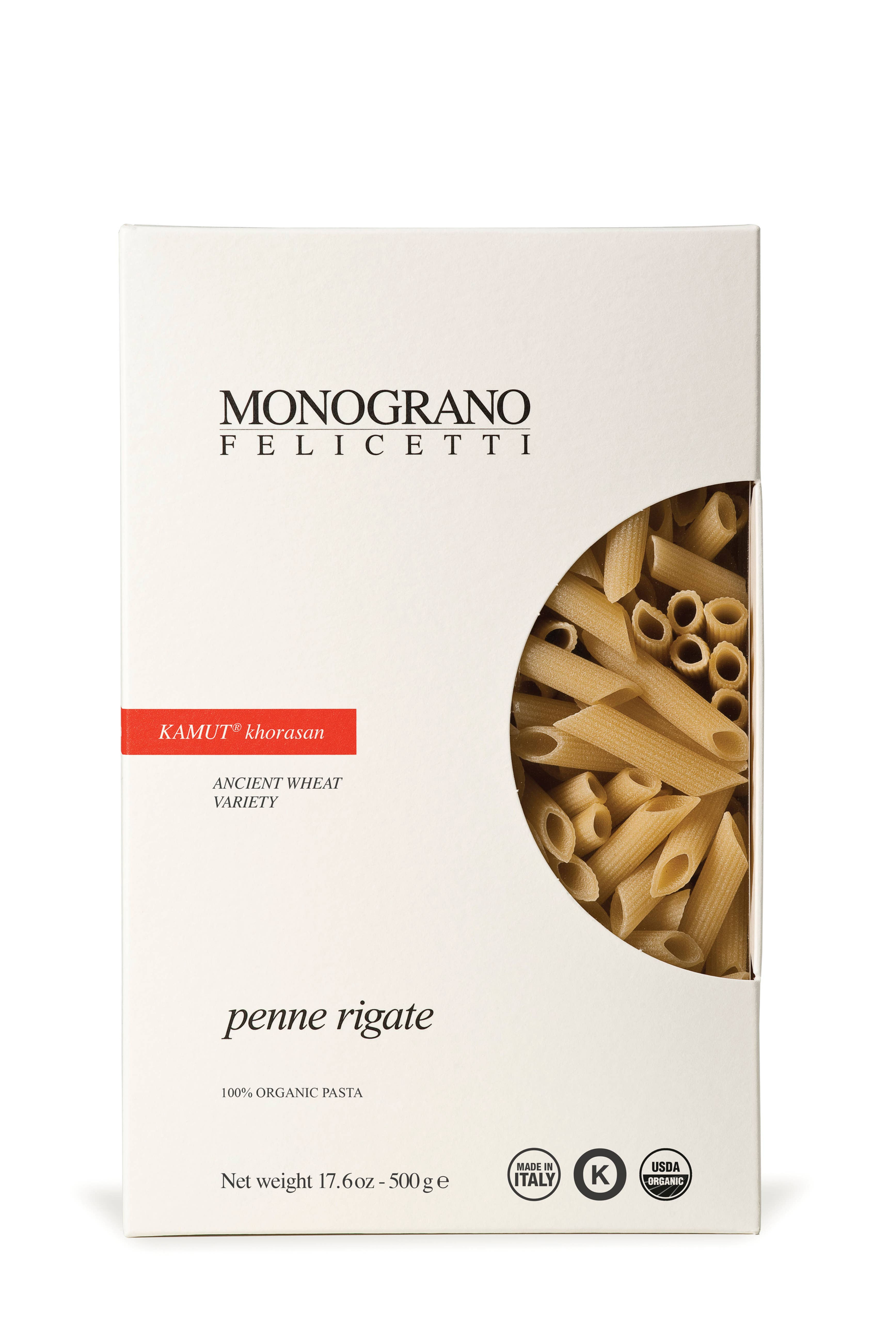 Kamut Variety - Penne Rigati  - Organic Pasta (PACK OF 12)