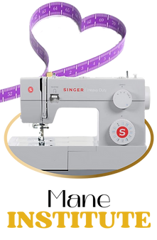 Close-up of a sewing machine used for professional wig-making classes, demonstrating precision tools for creating custom wigs