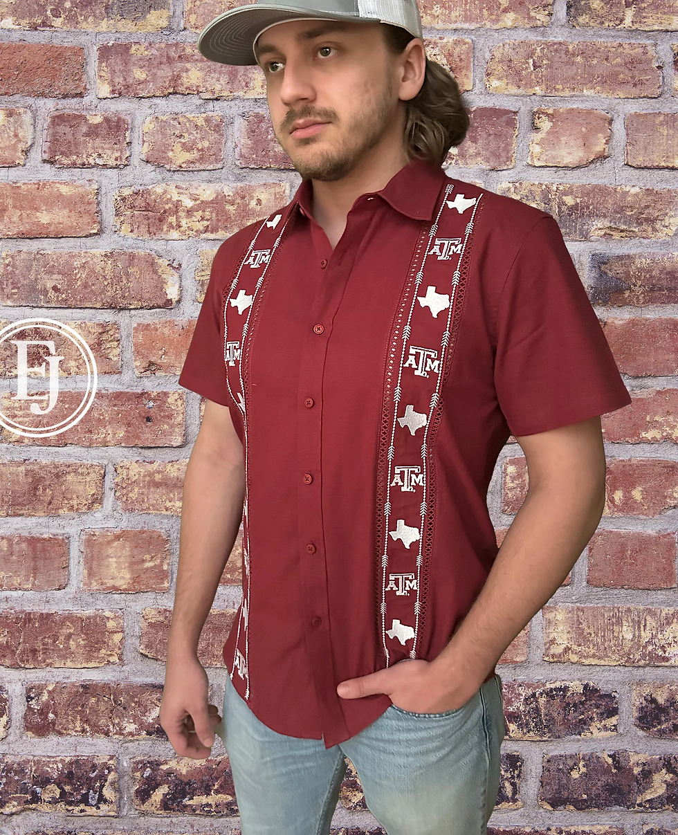Thumbnail: Texas A&M Game Day Guayabera Shirt – Officially Licensed