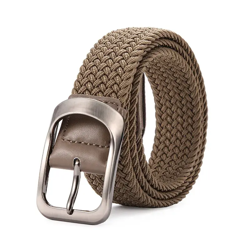 Thumbnail: Elastic Fabric Woven Casual Belt Pin Buckle Expandable Braided