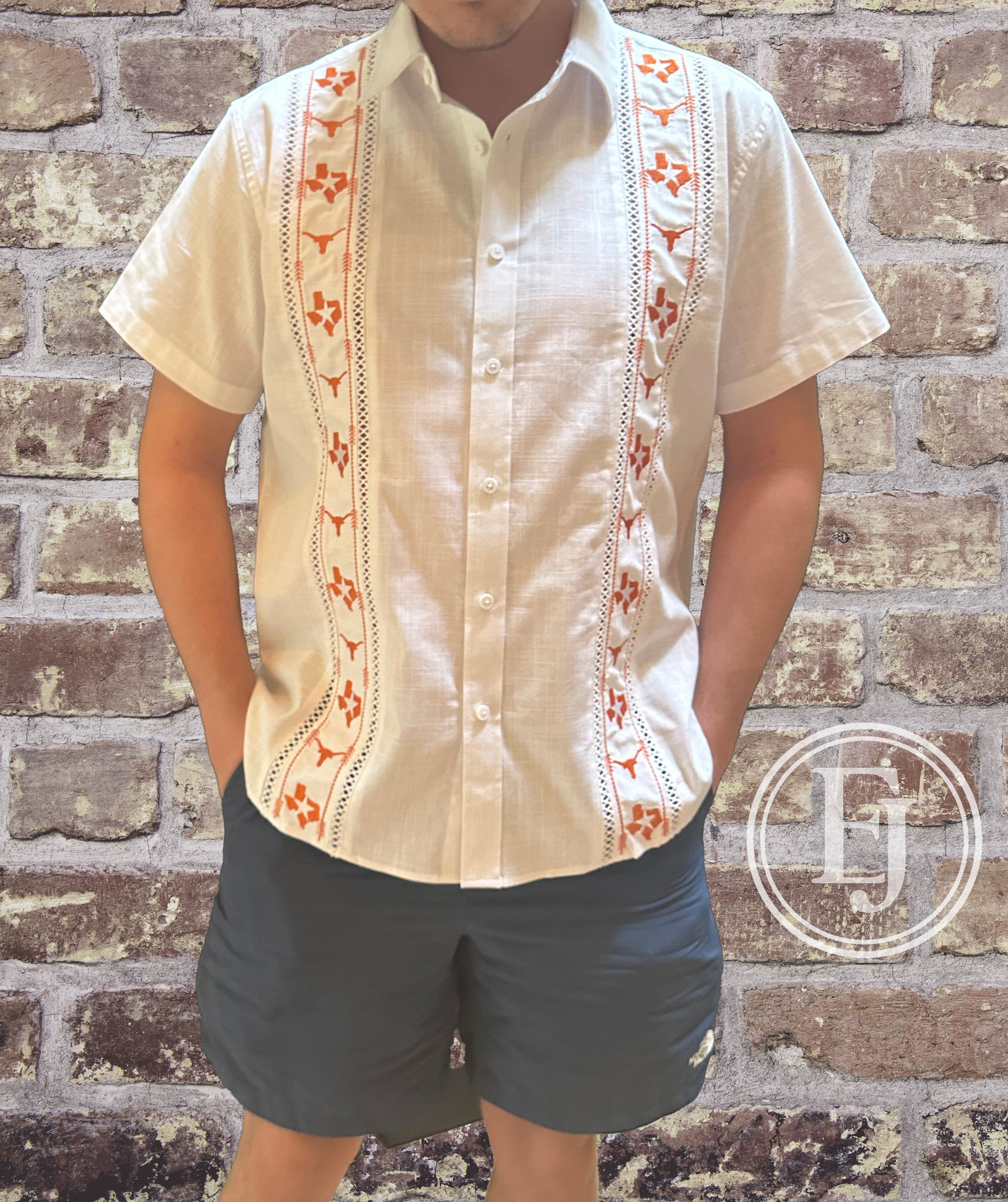 University of Texas® Game Day Guayabera™ Shirt – Officially Licensed