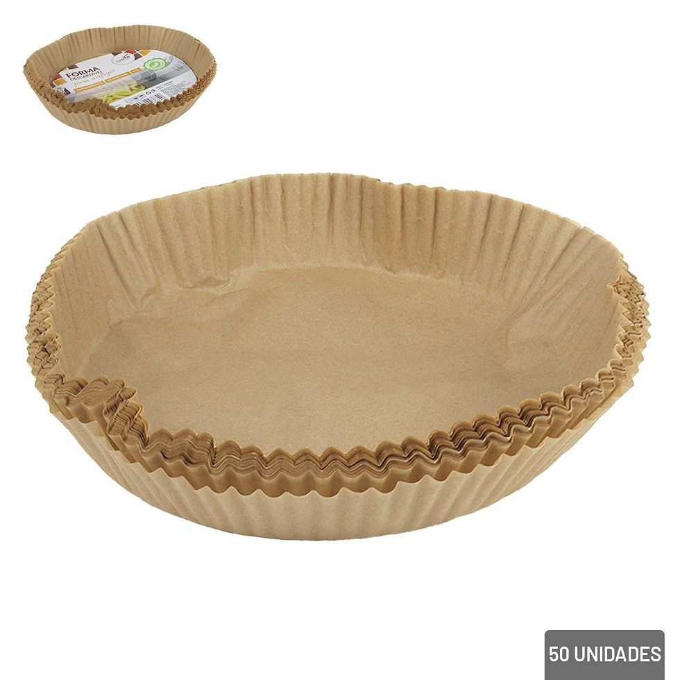 Forma Fritadeira de Papel 20cm Redonda 50 Peças