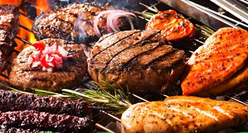 Arranged Food and Objects