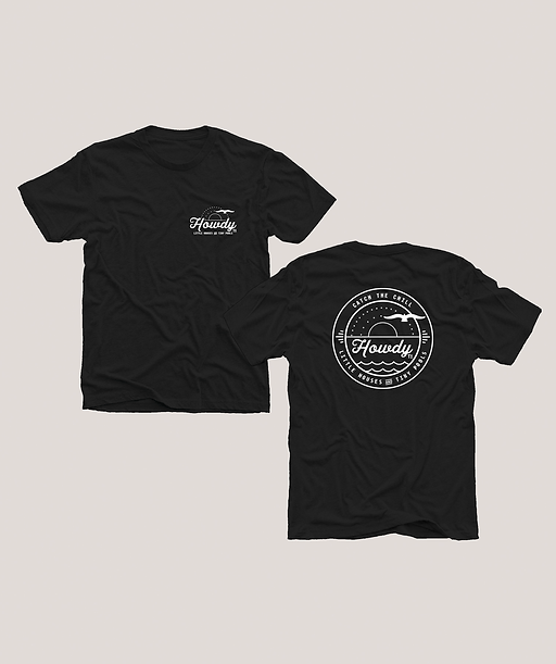 Howdy TX Signature Logo Back Tee - Vintage Black