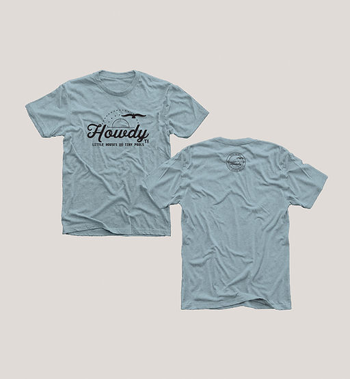 Howdy TX Spine Logo Tee - Vintage Stonewash Denim